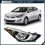 Passenger Side For 2014-2016 Hyundai Elantra Black Housing Headlights Assembly. Fixed Price $105.99.