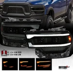 Fit 2019-2024 Dodge Ram 2500 3500 Smoke Sequential Led Bar Projector Headlights. Fixed Price $533.99.