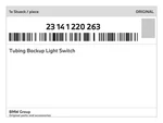 Genuine Bmw Tubing Backup Light Switch 23-14-1-220-263 New. Fixed Price $42.85.