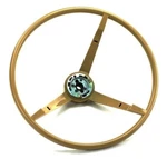 1966 Mustang Fastback Coupe Convertible New Parchment Standard Steering Wheel. Fixed Price $169.00.