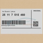 4X Genuine Mini 25117515460 - Fixing Screw M6X30. Fixed Price $67.22.