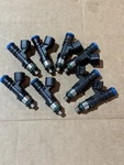 Eight Low Mile Used M-9593-MU52 Fuel Injectors 52LB 028158298 Ford Racing Bosch. Fixed Price $155.00.