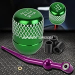 Purple Aluminum Single Bend Short Shifter+green 5-SPEED Netted Knob For Ek/ej/eg. Fixed Price $21.37.