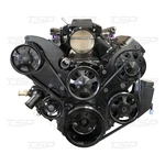 Ls Serpentine Front Drive System With Integral Power Steering Reservoir Black. Fixed Price $2562.73.