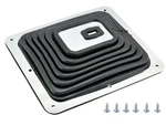 Universal Large Hurst Style Rubber Shifter Boot W Chrome Plate Kit 7-3/4 X 8-3/4. Fixed Price $32.99.