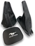1994 - 2004 Ford Mustang Shift Ebrake Boot Set Real Leather White Stitching. Fixed Price $51.33.