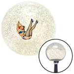 Pin Up Clear Metal Flake Knob Usa Shifter Auto Manual Drag Tree Hurst. Fixed Price $89.95.