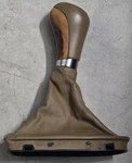 Oem 2007-2009 Mercedes W211 E-class Tan & Wood Grain Shift Knob W/ Leather Boot. Fixed Price $89.99.