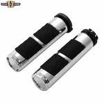 Chrome 1"HANDLEBAR Grips Fit For Harley Single/ Dual Cable Throttle 1973-UP. Fixed Price $35.99.