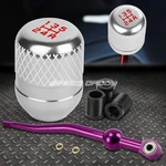Purple Aluminum Dual Bend Short Shifter+silver 5-SPEED Netted Knob For Ek/ej/eg. Fixed Price $22.87.