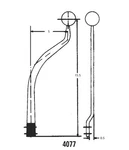 Plain Chrome Stick #4077 For Hurst Shifter 16" Tall Curved Bench Seat Street Rod. Fixed Price $149.95.