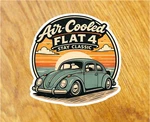 Air Cooled Flat 4 Sticker Retro Vintage Classic Car Vinyl Decal Beetle Style Bug. Fixed Price $5.56.