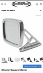 Eddie Motorsports; Kinetic Series; Rectangular Billet Aluminum Mirror; Polished. Fixed Price $450.00.