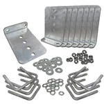 Pack 8" Galvanized L-type Bunk Bracket Kit For Boat Trailer, Fits 3X3 Cross.... Fixed Price $150.56.