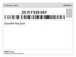 Genuine Bmw Gearshift Rod Joint 25-11-7-533-057 New. Fixed Price $60.33.