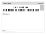 Genuine Bmw Shift Lever 25-11-7-543-187 New. Fixed Price $147.25.
