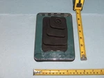 1969 1970 Ford Mustang 4 Speed Shifter Boot / Trim Plate Torn Used C9ZB-7B118-B. Fixed Price $45.00.