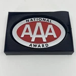 Vintage Aaa National Award Bumper Topper License Plate Accessory Badge. Fixed Price $39.99.