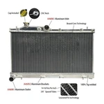 Aluminium Radiator For Subaru Impreza Wrx Jdm Sti 2.5L H4 EJ255 Ge Mt 2008-2014. Fixed Price $150.00.