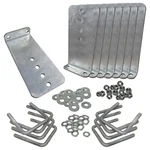 (8) 12" Galvanized L-type Bunk Bracket Kit For Boat Trailer Fits 3X3, Heavy Duty. Fixed Price $128.99.