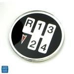 70-81 Firebird / Ta Shifter Knob 4 Speed Pattern Lucite Emblem With Chrome Edge. Fixed Price $18.99.