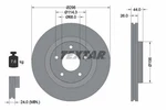 2X Textar 92285905 Coated Front Brake Discs 296MM Vented Fits Nissan Juke Pulsar. Fixed Price $111.44.