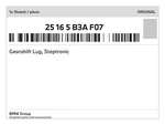 Genuine Bmw Gearshift Lug, Steptronic 25-16-5-B3A-F07 New. Fixed Price $320.07.