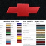 Acc 1971-1977 Chevrolet Vega Custom Bowtie Logo 4PC Cutpile Floor Mats. Fixed Price $174.50.