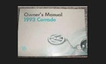 1993 Volkswagen Vw Corrado Coupe Owner Operator Manual User Guide Slc. Fixed Price $147.94.