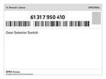 Genuine Bmw Gear Selector Switch 61-31-7-950-410 New. Fixed Price $1515.07.