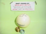 Hurst 4 Speed 2 1/8" Shift Knob Reverse Top Left Car, Truck, Bike Ivory White. Fixed Price $58.99.