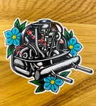 Flat School Decal Sticker Boxer Beetle Four Tuning Bug Air Cooled MI514. Fixed Price $5.44.