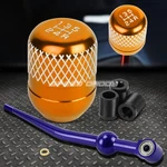 Blue Aluminum Single Bend Short Shifter+orange 5-SPEED Netted Knob For Ek/ej/eg. Fixed Price $22.98.