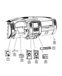 Genuine Mopar Instrument Panel Switch 68137071AB. Fixed Price $73.82.