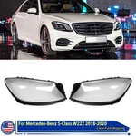 Pair Headlight Lens Covers For Mercedes-benz W222 S63 S-class 2018 2019 2020. Fixed Price $83.88.