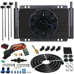 15 Row Engine Transmission Oil Cooler Fan 6AN In-line 180F Thermostat Switch Kit. Fixed Price $119.95.